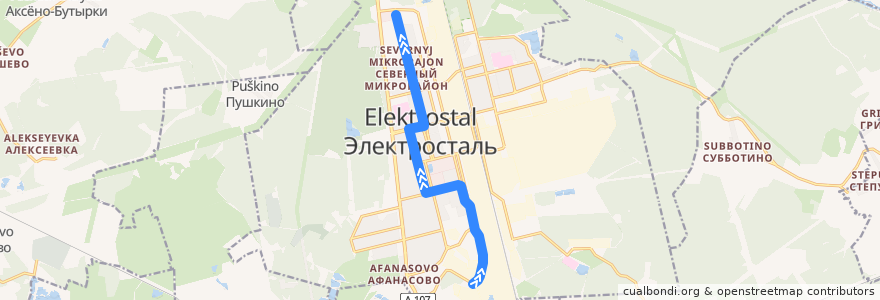 Mapa del recorrido Автобус 8 de la línea  en городской округ Электросталь.