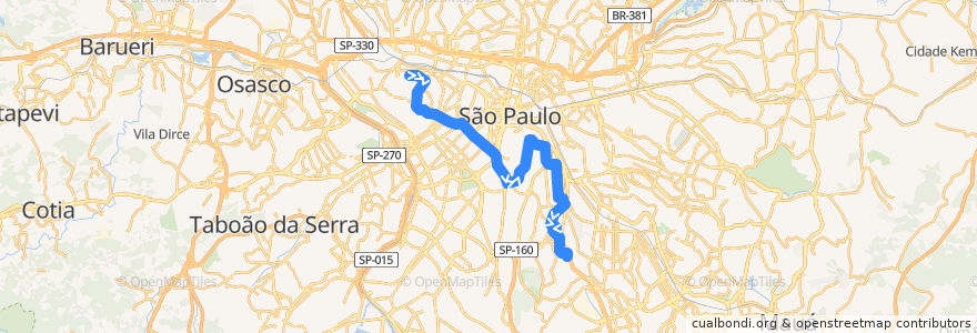 Mapa del recorrido 478P-31 Sacomã de la línea  en サンパウロ.