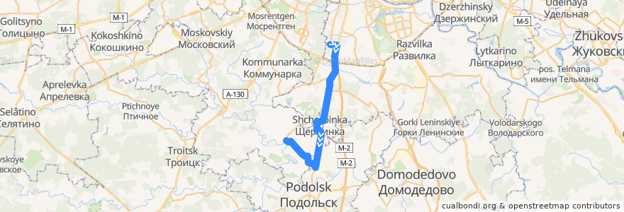 Mapa del recorrido Автобус №864: Улица Академика Янгеля - фабрика 1 мая de la línea  en 中央連邦管区.