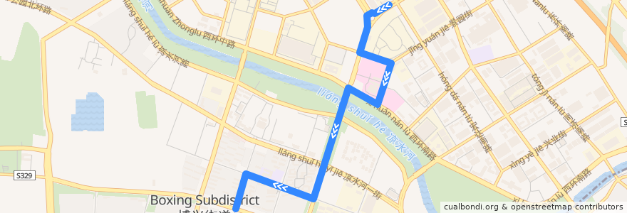 Mapa del recorrido Bus 578: 开发区交通服务中心 => 博兴六路公交场站 de la línea  en 大兴区.