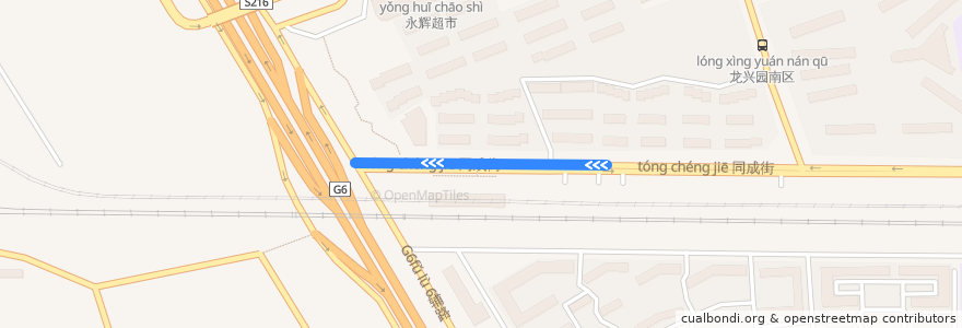 Mapa del recorrido Bus 543: 城铁龙泽园站 => 环保科技园 de la línea  en 昌平区.