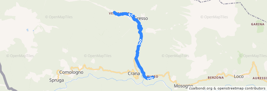 Mapa del recorrido Bus 325 de la línea  en Circolo d'Onsernone.