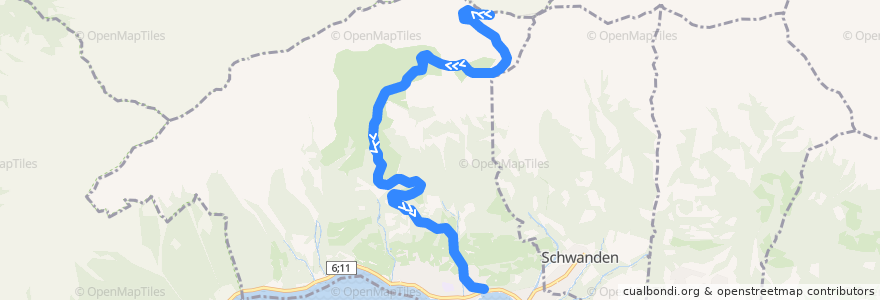 Mapa del recorrido Zug 475: Rothorn => Brienz de la línea  en Brienz (BE).