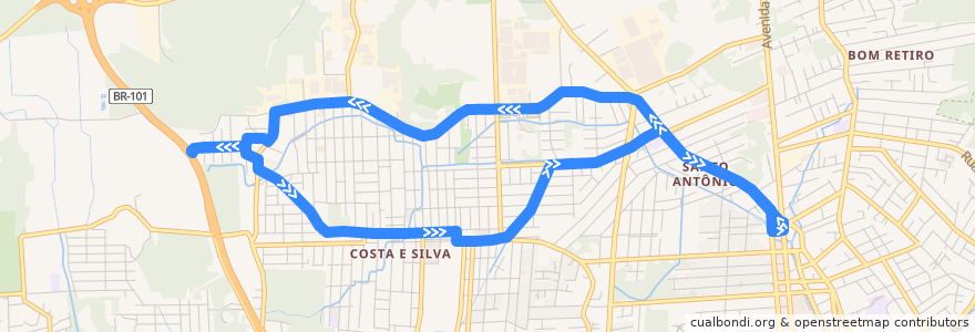 Mapa del recorrido Circular Parque Douat de la línea  en 조인빌리.