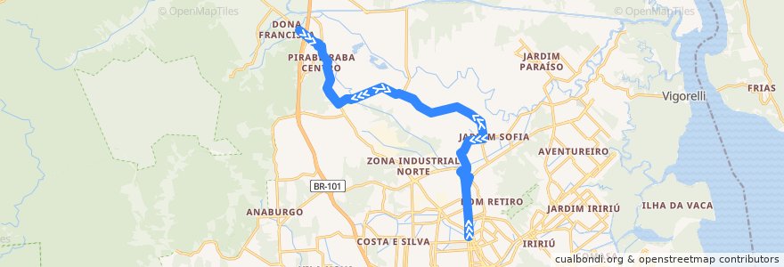 Mapa del recorrido Fundação 25 de Julho de la línea  en 조인빌리.