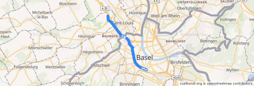 Mapa del recorrido Bus 50: Bahnhof SBB => EuroAirport de la línea  en .