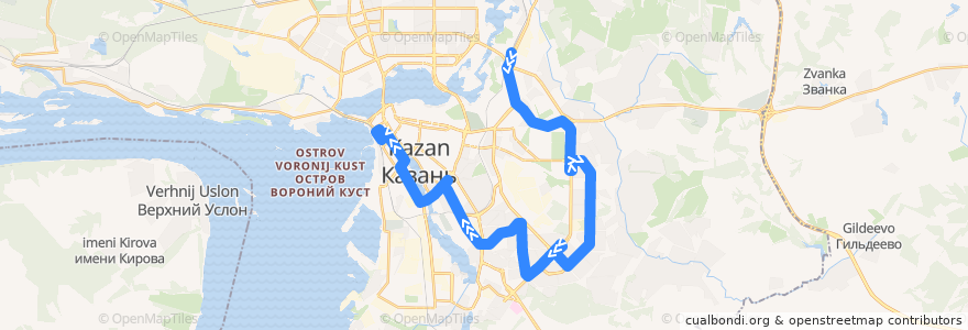 Mapa del recorrido А5 ул.Халитова - ЦУМ de la línea  en городской округ Казань.