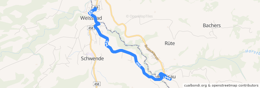 Mapa del recorrido Bus 192: Brülisau => Weissbad de la línea  en Schwende-Rüte.