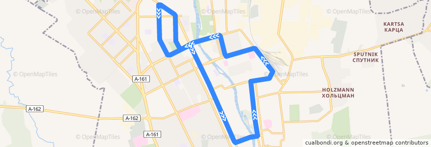 Mapa del recorrido Трамвайный маршрут №7 de la línea  en Stadtkreis Wladikawkas.