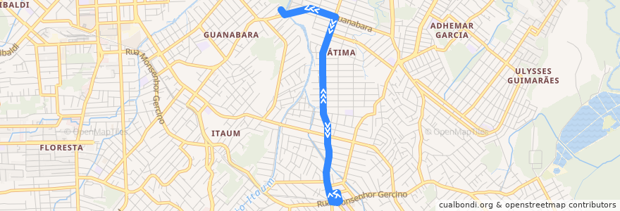 Mapa del recorrido Itaum/Guanabara via Fátima de la línea  en 조인빌리.