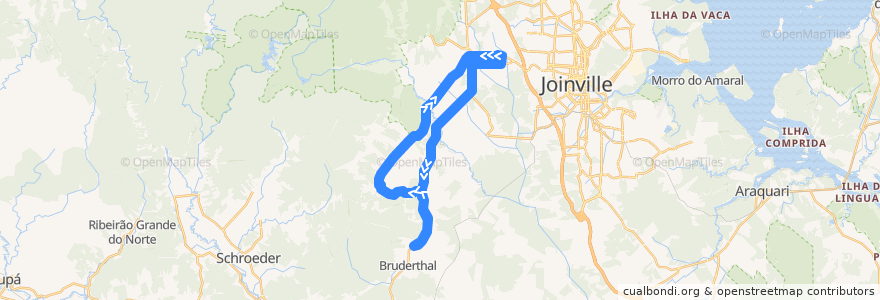 Mapa del recorrido Circular Oeste de la línea  en 조인빌리.