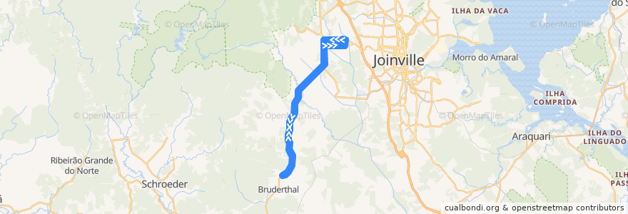 Mapa del recorrido Estrada do Sul de la línea  en 조인빌리.