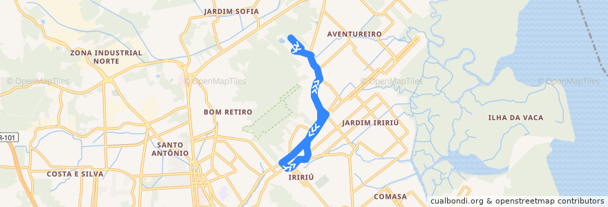 Mapa del recorrido Engelberto Otto Hagemann / Iririú de la línea  en 조인빌리.