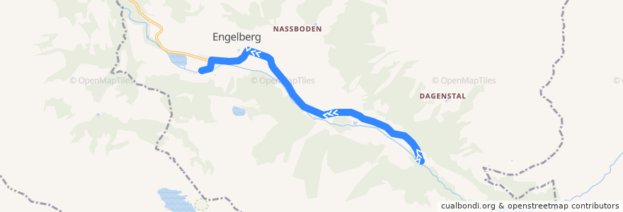 Mapa del recorrido Bus 2: Talstation Titlis => Talstation Fürenalp de la línea  en Engelberg.