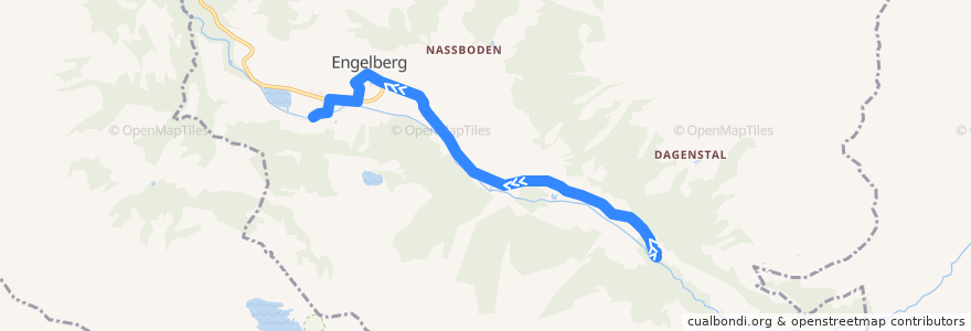 Mapa del recorrido Bus 2: Talstation Fürenalp => Talstation Titlis de la línea  en Engelberg.