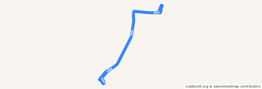 Mapa del recorrido 学06 de la línea  en 渋谷区.