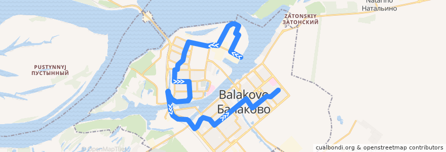 Mapa del recorrido Автобус №21 Новая пристань => Аэлита de la línea  en городское поселение Балаково.