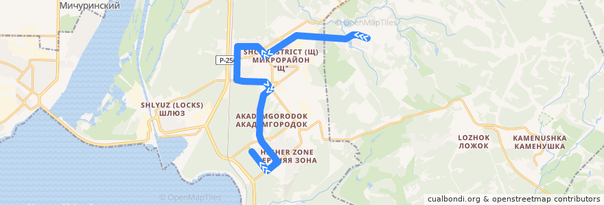 Mapa del recorrido Автобус №280 de la línea  en Novosibirsk.