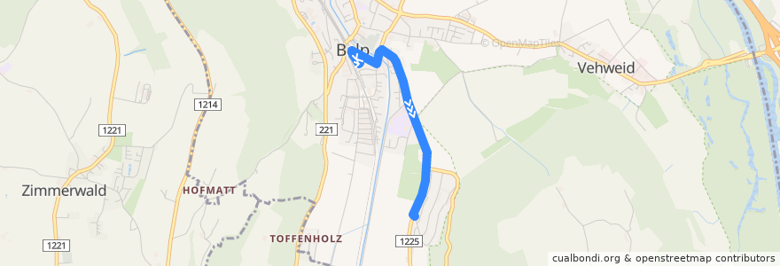 Mapa del recorrido Bus 331: Belp Bahnhof => Belp Riedli de la línea  en Belp.