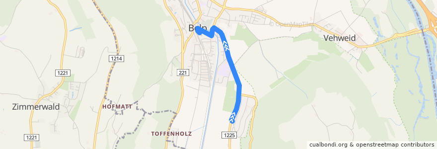 Mapa del recorrido Bus 331: Belp Riedli => Belp Bahnhof de la línea  en Belp.