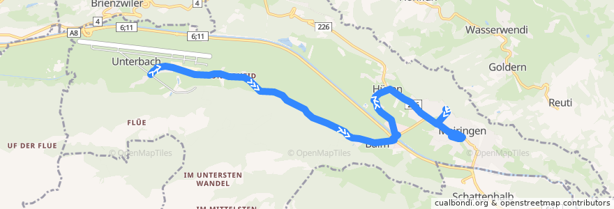 Mapa del recorrido Bus 174: Unterbach => Meiringen de la línea  en Meiringen.