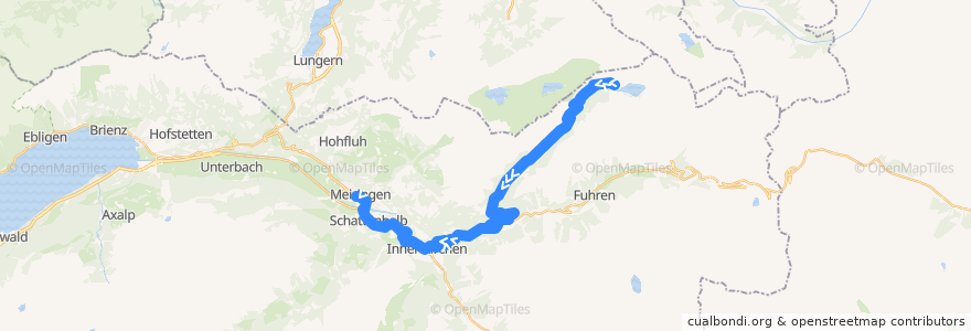 Mapa del recorrido Bus 163: Engstlenalp => Meiringen de la línea  en Innertkirchen.