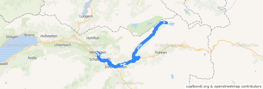 Mapa del recorrido Bus 163: Meiringen => Engstlenalp de la línea  en Innertkirchen.