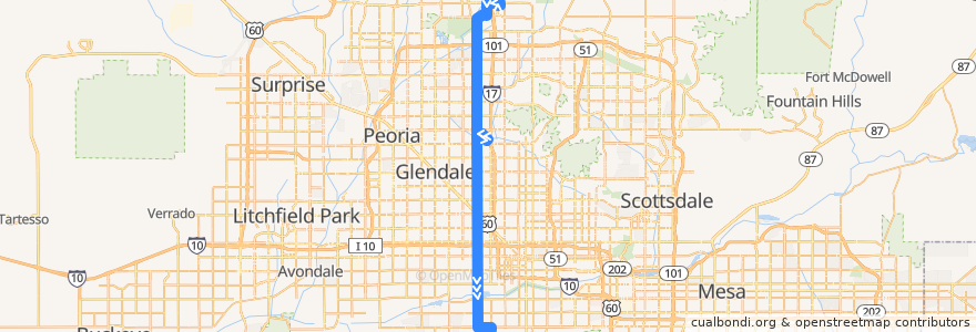 Mapa del recorrido bus 35 SB de la línea  en フェニックス.