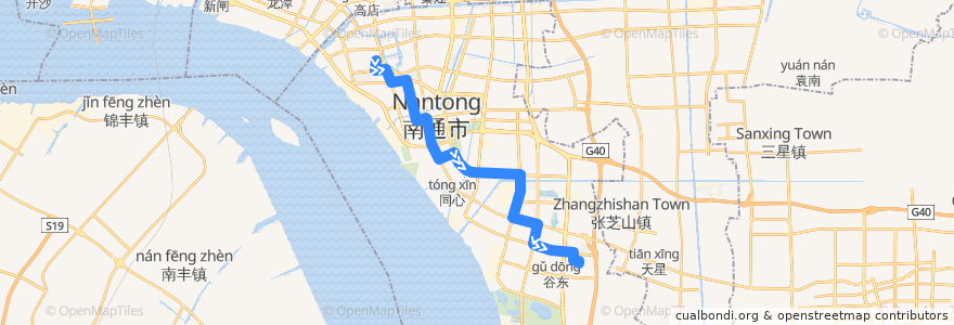 Mapa del recorrido 27路: 更俗剧院 => 竹林路瑞兴路口 de la línea  en Chongchuan District.