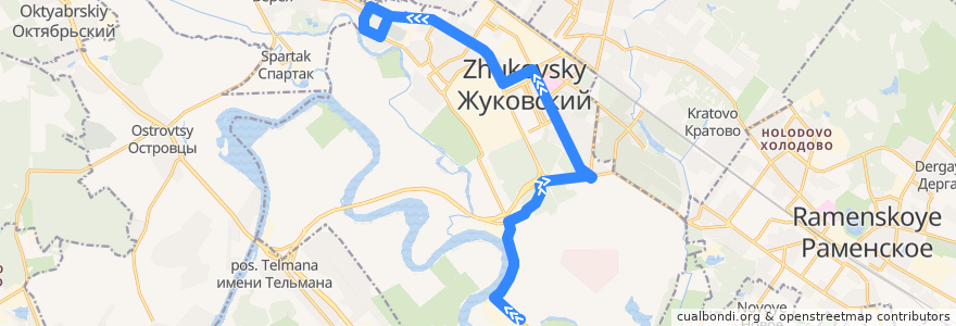 Mapa del recorrido Автобус 1: Наркомвод => ул. Лацкова de la línea  en городской округ Жуковский.