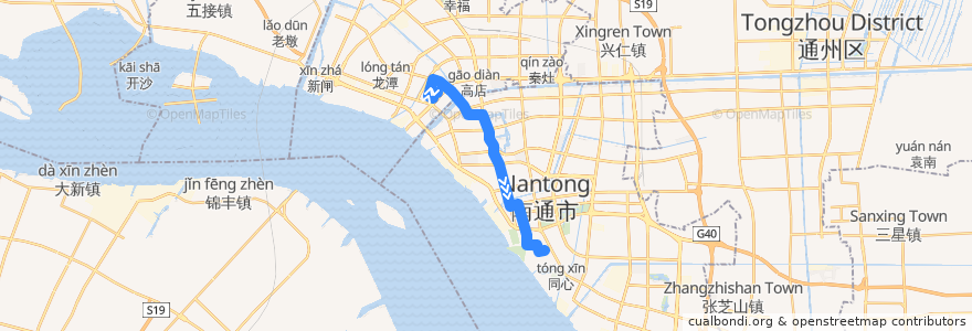 Mapa del recorrido 88路: 黄海路江海大道口 => 静海商贸街 de la línea  en Chongchuan.