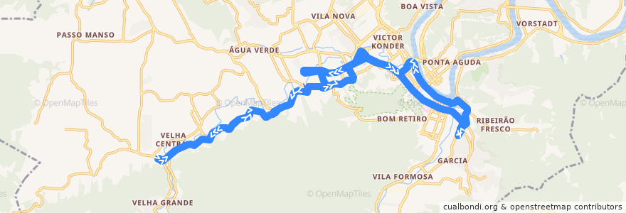 Mapa del recorrido Troncal - Via Governador Jorge Lacerda de la línea  en 布盧梅瑙.