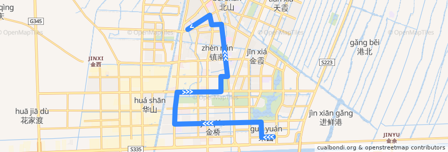 Mapa del recorrido 206路: 玄武湖路扬子江路口 => 通州客运站 de la línea  en 通州区.