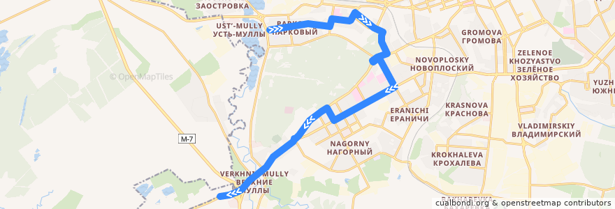 Mapa del recorrido Автобус №52: мкр-н Парковый – Спортшкола «Олимпиец» de la línea  en Stadtkreis Perm.