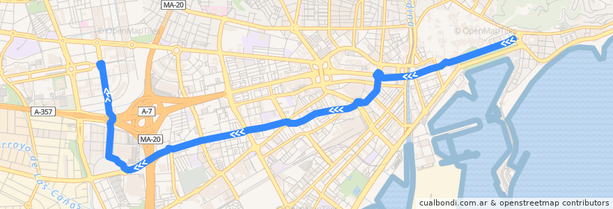 Mapa del recorrido Línea 4 de la línea  en Málaga-Costa del Sol.