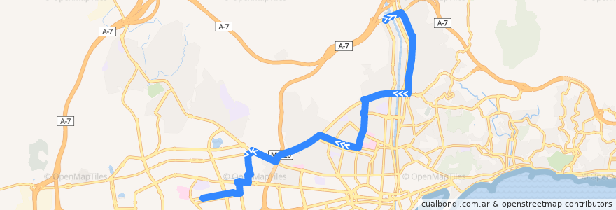 Mapa del recorrido Línea 18 de la línea  en Málaga.