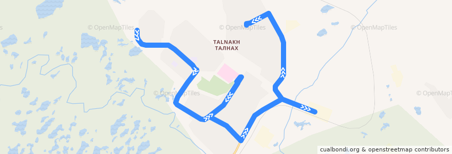 Mapa del recorrido Автобус №23 : Улица Игарская - Поликлиника - Рудник Маяк - 5 мкр. de la línea  en городской округ Норильск.