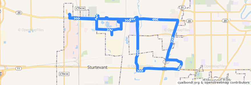 Mapa del recorrido Ryde Route 27 de la línea  en Mount Pleasant.