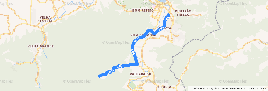 Mapa del recorrido Oscar Burger (Circular) de la línea  en 블루메나우.