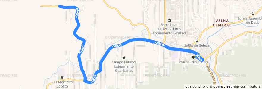 Mapa del recorrido Hermann Barthel (Circular) de la línea  en 블루메나우.