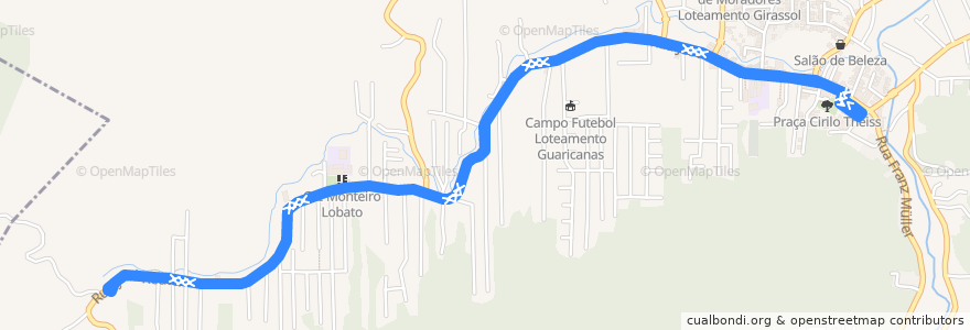 Mapa del recorrido Ristow (Circular) de la línea  en 布盧梅瑙.