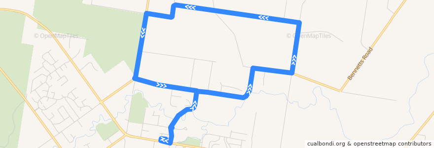 Mapa del recorrido Strathfieldsaye SC - Strathfieldsaye (Turners Road) Loop de la línea  en City of Greater Bendigo.