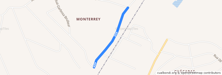 Mapa del recorrido MONTERREY de la línea  en Louveira.