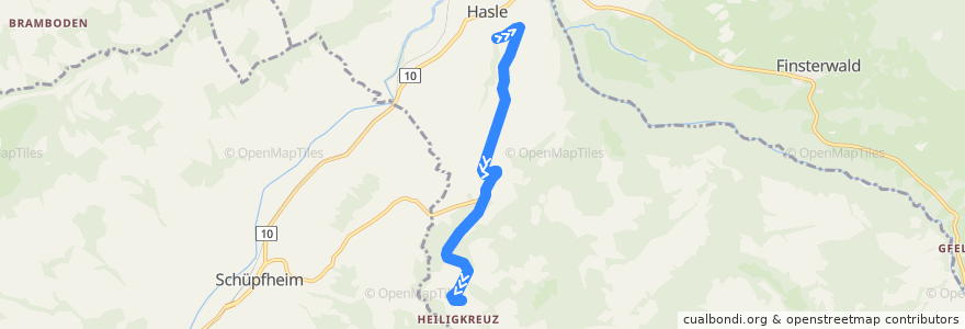 Mapa del recorrido Bus 233: Entlebuch => Heiligkreu de la línea  en Lucerna.