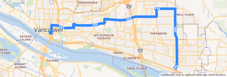 Mapa del recorrido Bus 30: Fisher's Landing Transit Center => Vancouver City Center de la línea  en Vancouver.