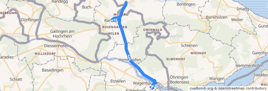 Mapa del recorrido Bus 7349: Stein am Rhein => Singen de la línea  en Escafusa.