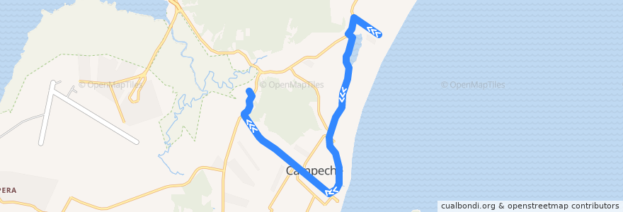 Mapa del recorrido Ônibus 462: Campeche, Bairro=>TIRIO de la línea  en Florianópolis.