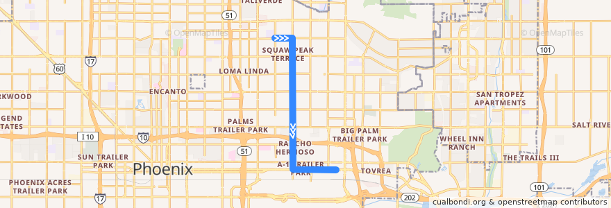 Mapa del recorrido bus 32 SB de la línea  en フェニックス.