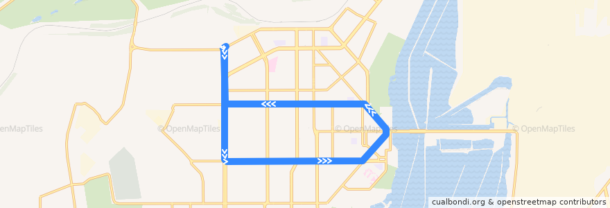 Mapa del recorrido Трамвай №23Б de la línea  en Магнитогорский городской округ.