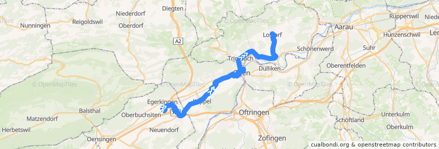 Mapa del recorrido Bus 507: Egerkingen => Lostorf de la línea  en Amtei Olten-Gösgen.